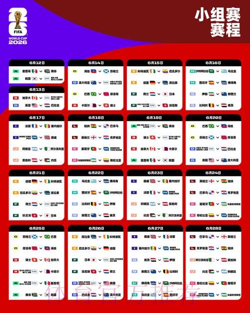 2026世界杯每日赛程一览全程直播免费观看